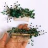 Metal Hair Comb with Delicate Flowers, Suitable for Ceremonies or Everyday Use - 2 Pcs