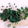 Metal Hair Comb with Delicate Flowers, Suitable for Ceremonies or Everyday Use - 2 Pcs