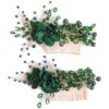 Metal Hair Comb with Delicate Flowers, Suitable for Ceremonies or Everyday Use (4)