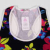 Padded Koza Activewear Set – Black Floral Sport Bra and Panty, Model 9109-1