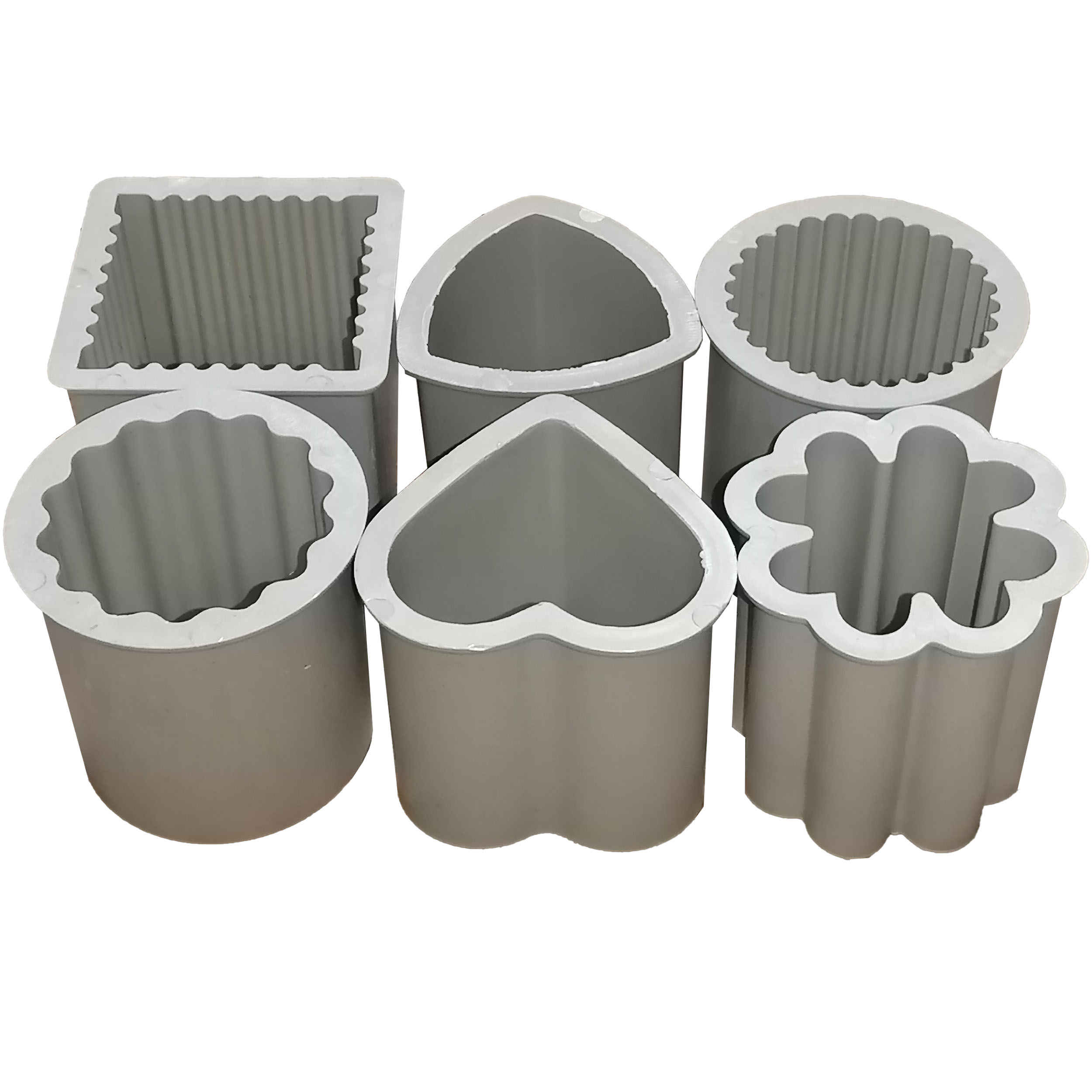 Plastic Candle Mold Set — Variety of Shapes & Sizes Suitable for Beginners & Pros (6x)
