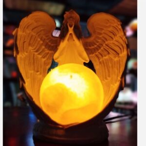 Salt Lamp Model “Angel” with Salt Globe – A Beautiful Night Light