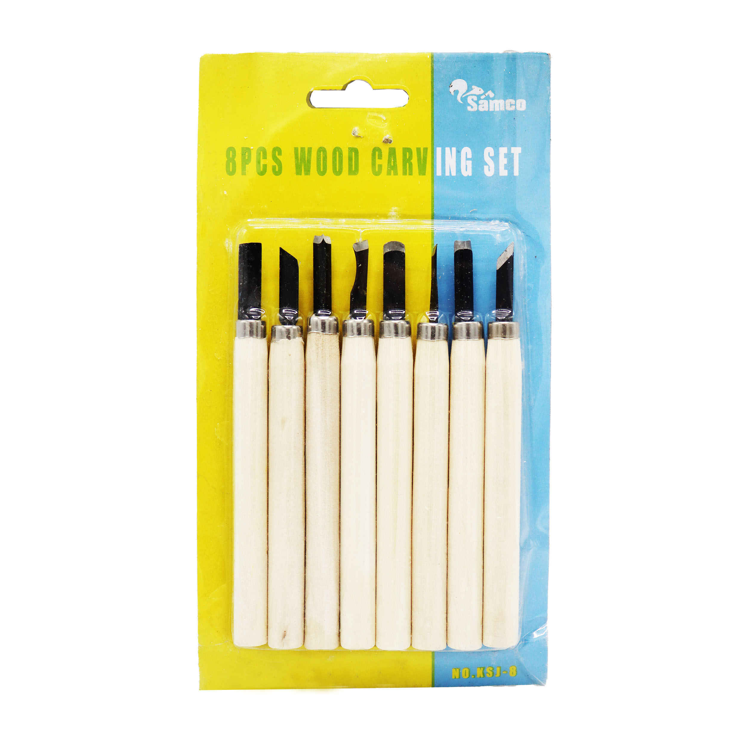 Samco YP-08 Woodworking Chisel Set – 8 Tools Suitable for Carving & Fine Detailing (Pack of 8)