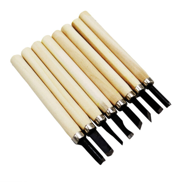 Samco YP-08 Woodworking Chisel Set – 8 Tools Suitable for Carving & Fine Detailing (Pack of 8)