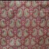 Silk Termeh Fabric – Burgundy Peacock Design