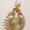 Brass Wall Clock with a Deer Design Blending Classic and Modern Styles