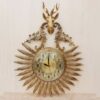 Sleek and Sophisticated Brass Wall Clock with a Blending Classic and Modern Styles (3)