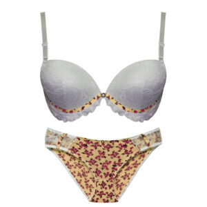 Soft Lace Push-Up Lingerie Set – EF22 Padded Bra and Matching Thong