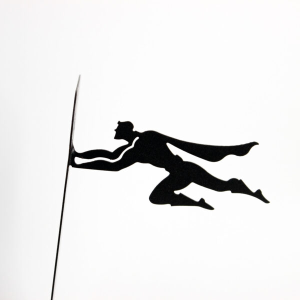 Superman Metal Bookend – Black Novelty Hero Decor for Shelves