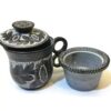 Tea Infuser Three-Piece Handmade Natural Stone for Herbal and Loose Leaf Brewing