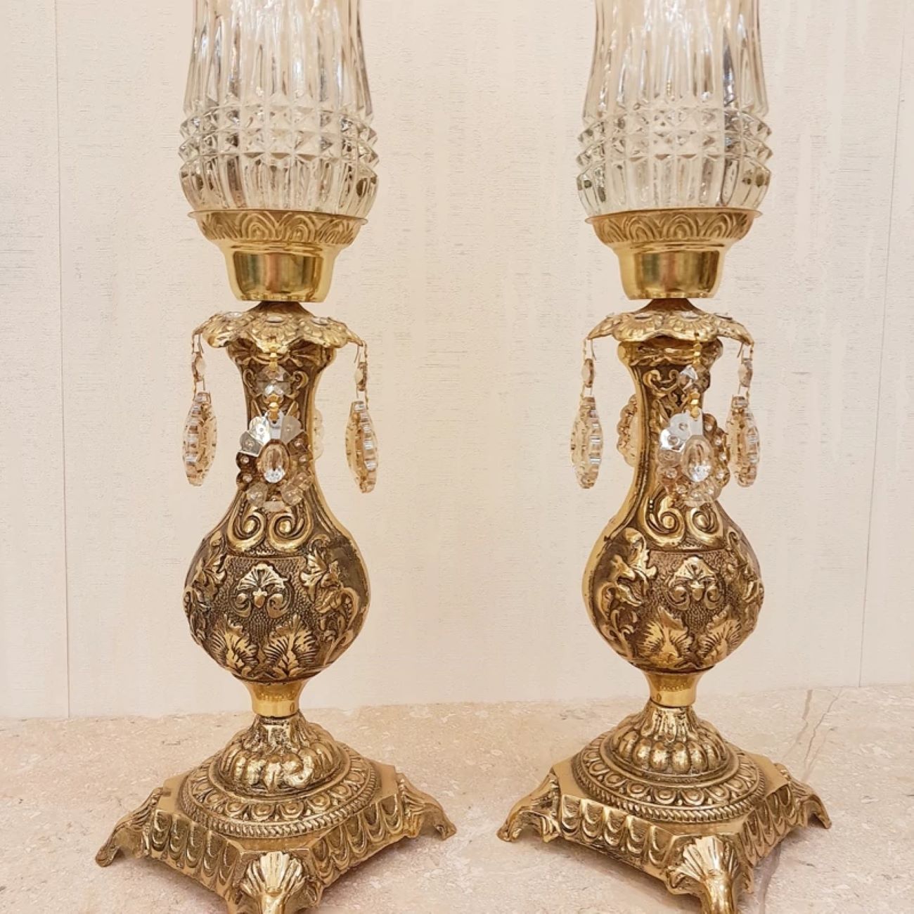 Timeless Bronze Candle Holder Adorned with Flower Detail