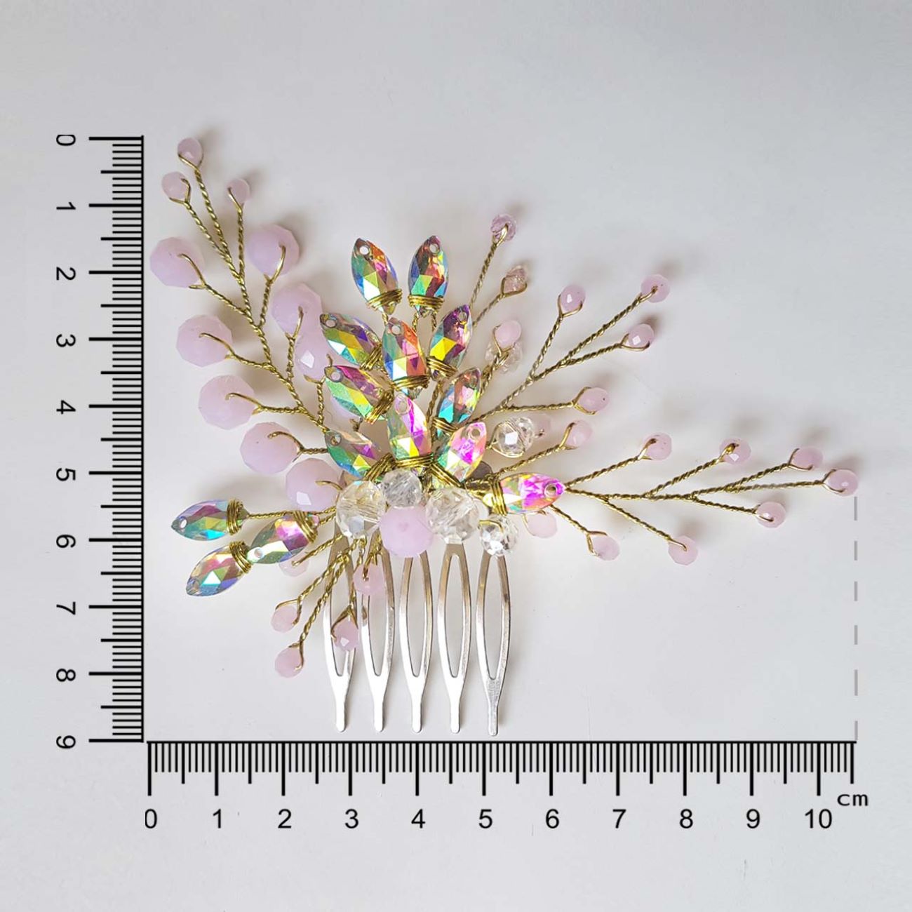 Timeless Touch Hair Comb, Chrystal & Beaded Design – 2 Pcs