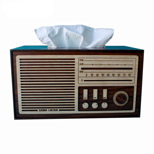 Tissue Box with Radio Shape – Nostalgic & Fun Design