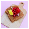 Toast Bread Candle with Strawberry Jam and Butter