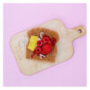 Toast Bread Candle with Strawberry Jam and Butter