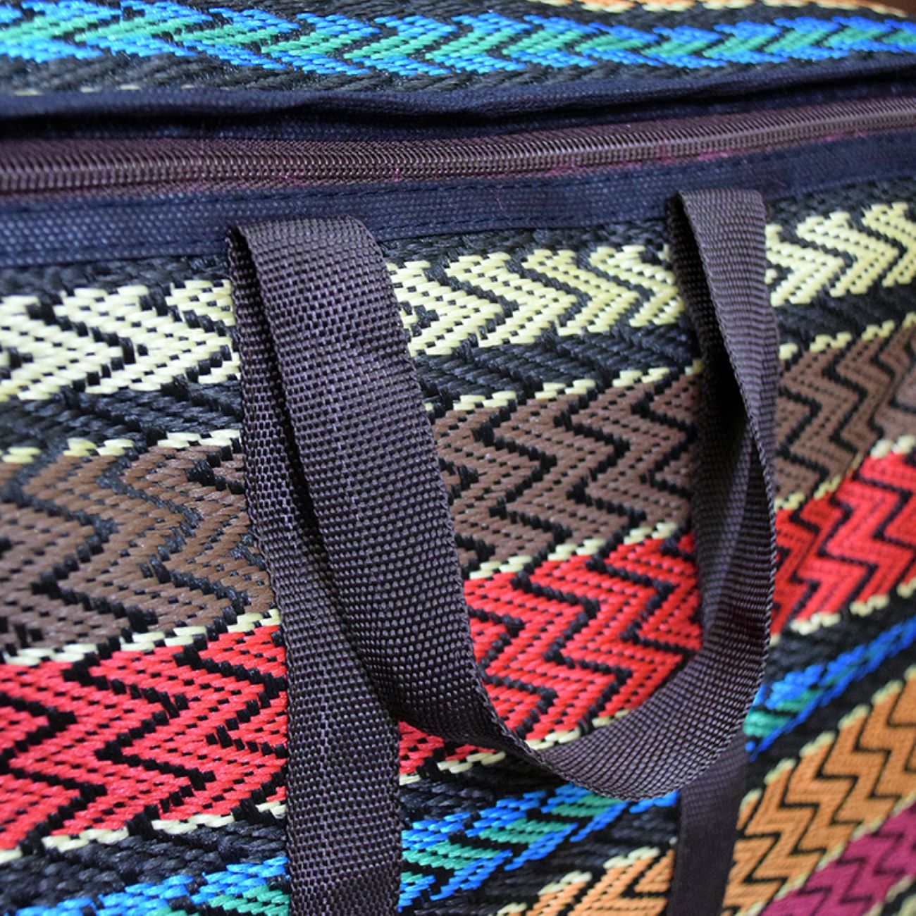 Traditional Jajim-Style Fabric Storage Box