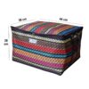 Traditional Jajim-Style Fabric Storage Box