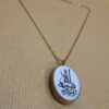 Two-Sided Brass Resin Necklace – Hasbi Allah & Bismillah Suitable for Women