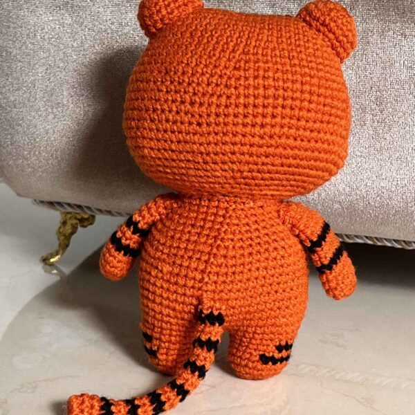 Unique Handcrafted Knitted Tiger Design– Ideal for Home Décor or Playtime