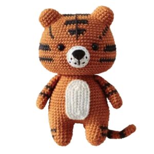 Unique Handcrafted Knitted Tiger Design– Ideal for Home Décor or Playtime