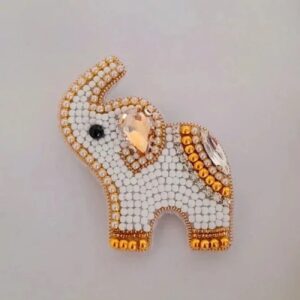 Vibrant Beaded Elephant Brooch – Beautiful and Cheerful