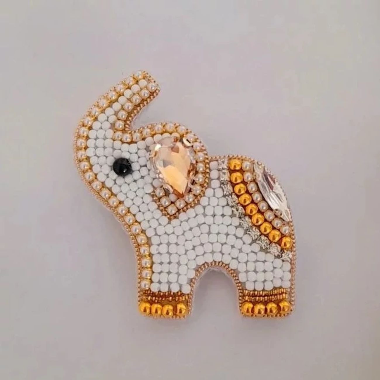 Vibrant Beaded Elephant Brooch – Beautiful and Cheerful