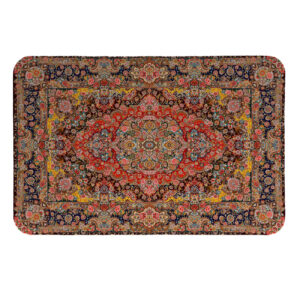 Washable Placemat – Table Mat for Everyday Meals & Party Set of 6 with Carpet Design (4x)