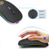Wireless Logitech Gaming Mouse – 4 Buttons, RGB Lighting, Silent Clicks, USB Dongle, Optical Sensor