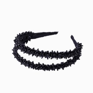 Women’s Double Row Jeweled Headband, Suitable for Party & Everyday Use