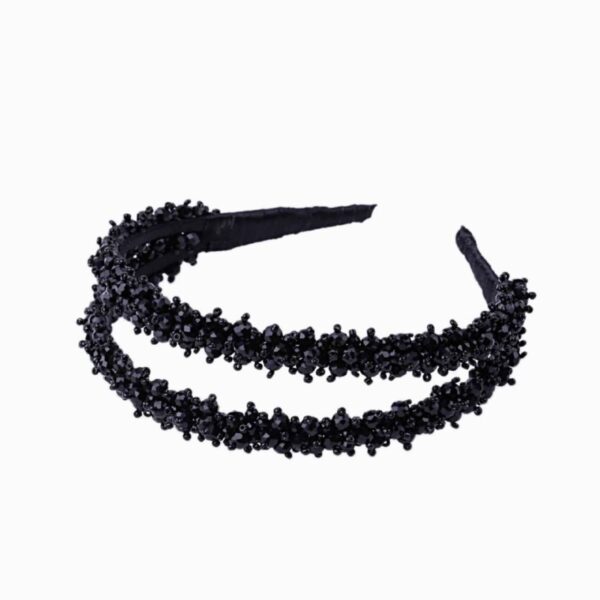 Women’s Double Row Jeweled Headband, Suitable for Party & Everyday Use