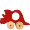 Wooden Dinosaur Toy for Toddlers – Eco-Friendly Push & Play Animal Figure
