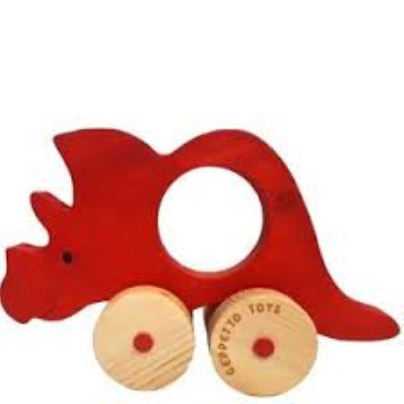 Wooden Dinosaur Toy for Toddlers – Eco-Friendly Push & Play Animal Figure