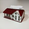 Wooden Tissue Cover - House Style Design
