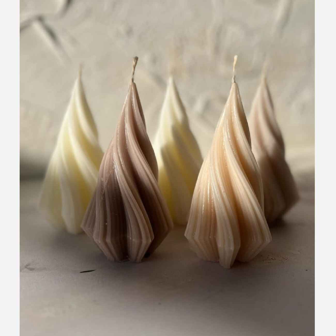 10cm Spiral Pyramid Mold – For Candle Making, Artificial Stone & Epoxy Resin