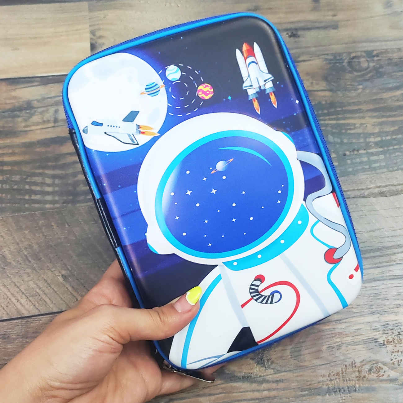 3D Space Pencil Case – Sturdy Plastic Design for Children by Light Star