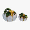 Artisan Pumpkin Ornament – Suitable for Seasonal Centerpieces, (Set of 2)