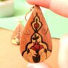 Artisan Wooden Dangle Earring – Jewelry for Bohemian Chic Look