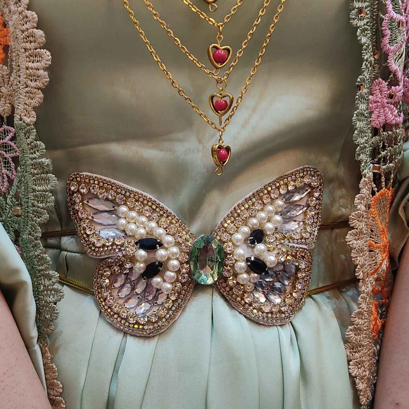 Authentic Handmade Kurdish Jewelry Belt with Butterfly Design