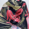 Black Scarf With Red Flower – Lightweight, Stylish & Suitable for All Season
