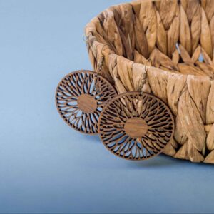 Bohemian Wooden Earring – Lightweight Handmade Jewelry for Nature Lovers