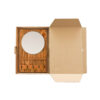 Brown Wooden Mirrored Key Holder - Stylish Wall Organizer for Entryway and Hallway