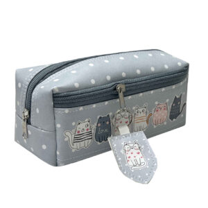 Cat Design Pencil Case – Very Large and Roomy, 3 Zippers And Comes with A Zipper