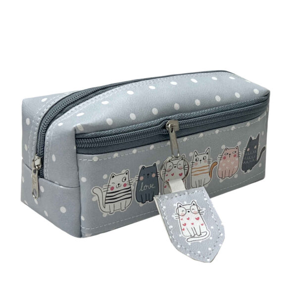 Cat Design Pencil Case - Very Large and Roomy, 3 Zippers And Comes with A Zipper (1)