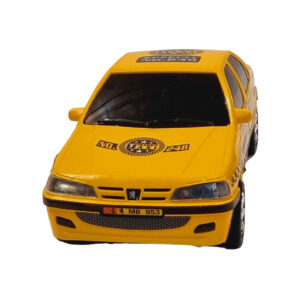 Classic Iranian Taxi Toy – Peugeot Pars Model with Lights in Yellow