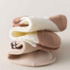 Cotton Bear Socks -Soft Cream & White Combo (x5)