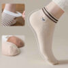 Cotton Bear Socks -Soft Cream & White Combo (x5)
