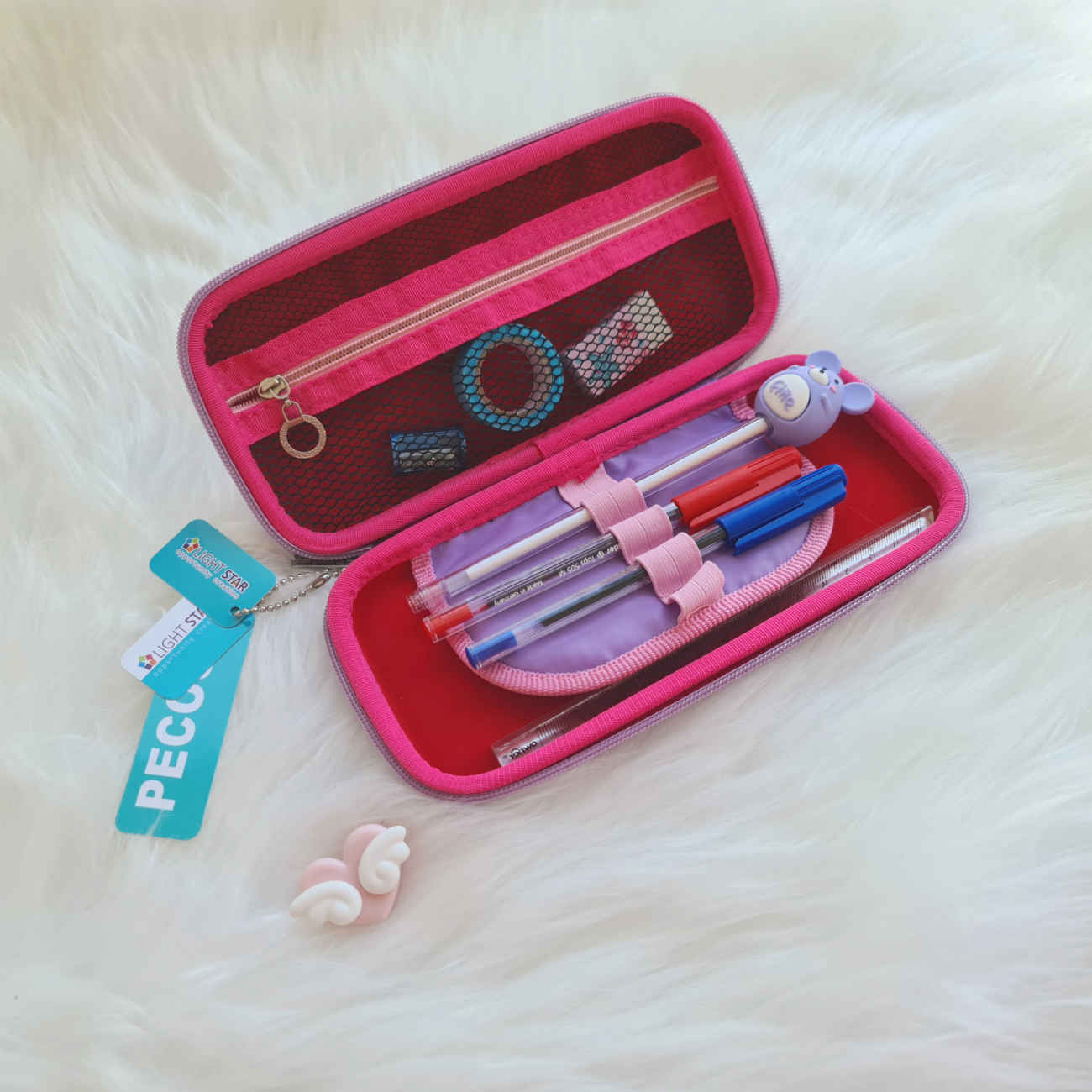 Cute Peacock Pencil Case – Lightweight Foam with Raised Design from Light Star