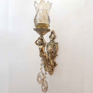 Decorative Brass Wall Sconce – Unique & Eye-Catching with Sculptural Design