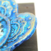 Elegant Blue Mirror Key Holder – Handcrafted in Wood & Ceramic for Timeless Appeal