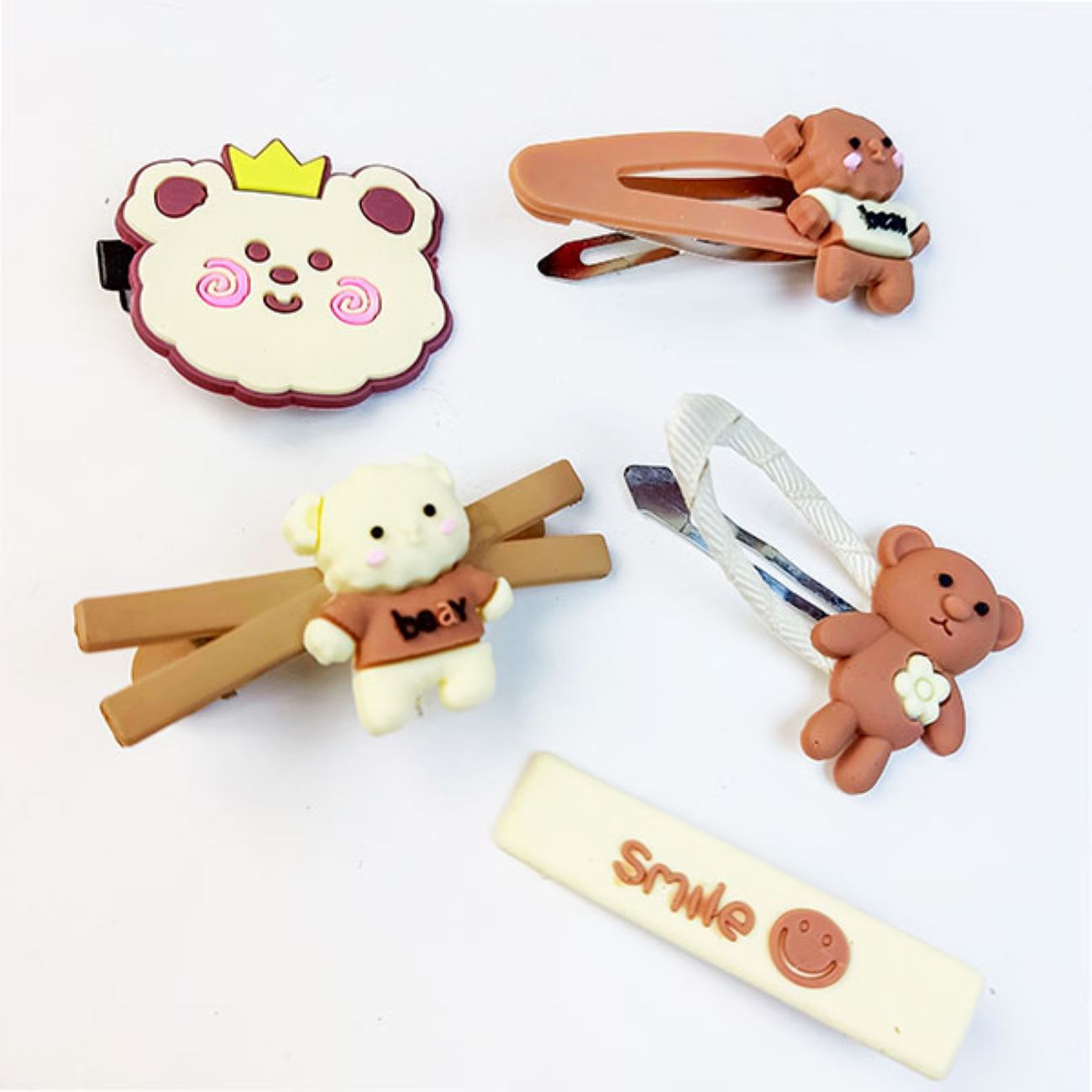 Elegant Hair Clip Set – Teddy Design, Suitable for Girls Set of 14